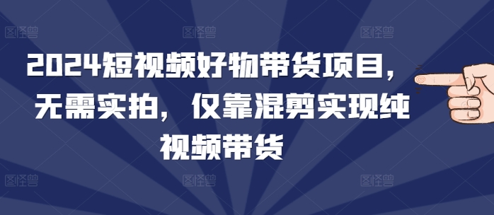 2024短视频好物带货项目，无需实拍，仅靠混剪实现纯视频带货-翔云学社