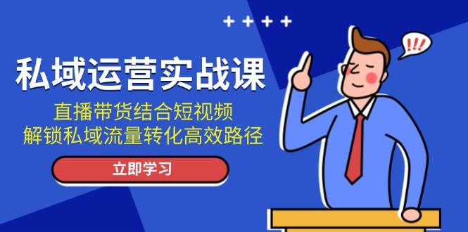 私域运营实战课：直播带货结合短视频，解锁私域流量转化高效路径-翔云学社