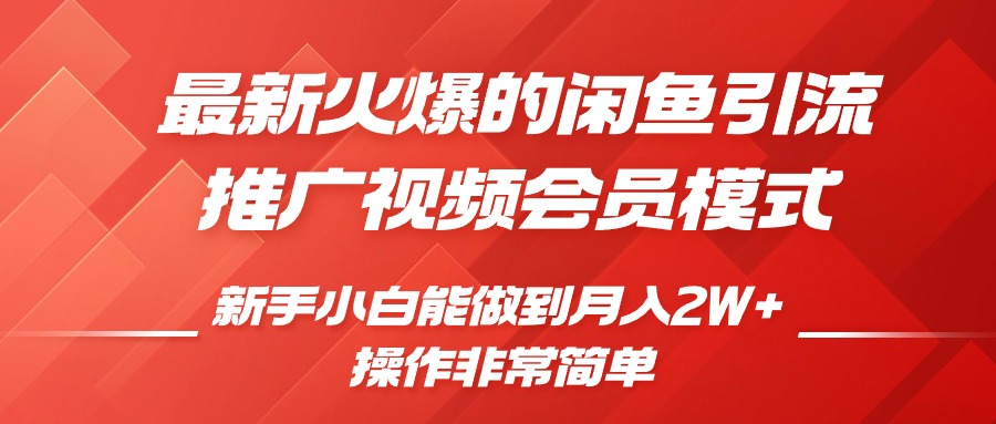 闲鱼引流推广影视会员，0成本就可以操作，新手小白月入过W+【揭秘】-翔云学社