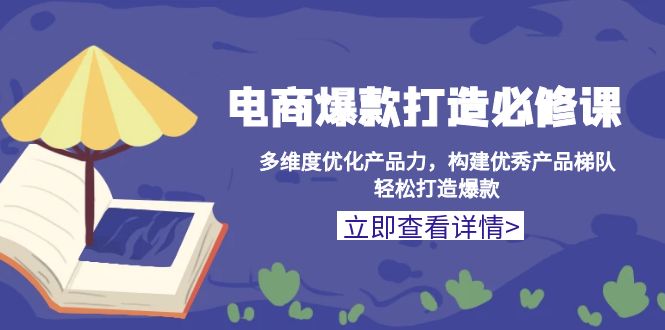 电商爆款打造必修课：多维度优化产品力，构建优秀产品梯队，轻松打造爆款-翔云学社